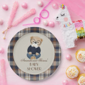 Vintage Bear Baby Shower Pappteller (Party)