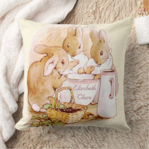 Vintage-Beatrix-Potter-Kindergarten-Wurfkissen