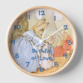 Vintage Beatrix Potter Kinderzimmer Wanduhr (Vorderseite)