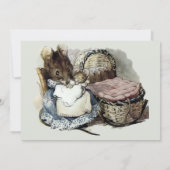 Vintage Beatrix Potter Maus Kinderdusche Vorlage (Rückseite)