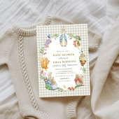 Vintage Beatrix Potter Peter Rabbit Wreath Einladung