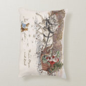 Vintage Beatrix Potter Weihnachtskaninchen und San Dekokissen (Rückseite(Vertikal))