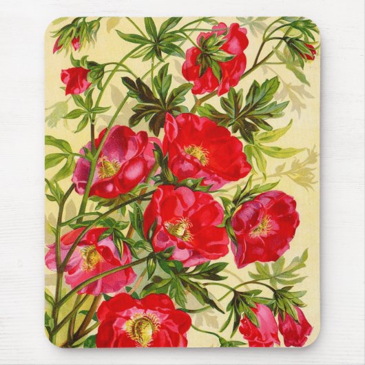Vintage Beauties Blumenmousepad Mousepad (Vorne)