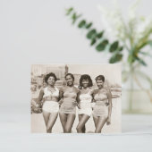 Vintage Beauties Postkarte (Stehend Vorderseite)