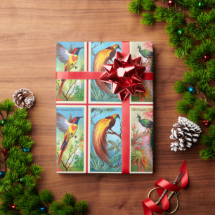 Vintage Beautiful Bird Peacock Dekoupage Geschenkpapier