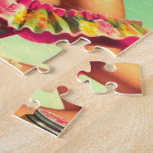 Vintage Beauty Button-up Malerei Puzzle (Seite)