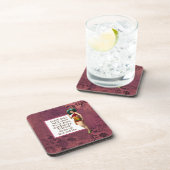 Vintage Beauty Drink Wein Funny Getränkeuntersetzer (Rechte Seite)