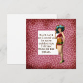 Vintage Beauty Drink Weinkarte (Vorne/Hinten)