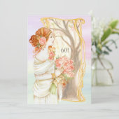 Vintage Beauty Einladung (Stehend Vorderseite)