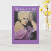 Vintage Beauty Geburtstagskarte Karte (Gelbe Blume)