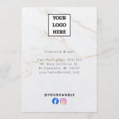 Vintage Beauty Salon Price List Menükarte (Rückseite)