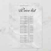 Vintage Beauty Salon Price List Menükarte (Vorne/Hinten)