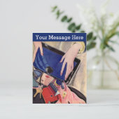 Vintage Beauty- und Modeaccessoires Postkarte (Stehend Vorderseite)