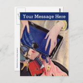 Vintage Beauty- und Modeaccessoires Postkarte (Vorne/Hinten)