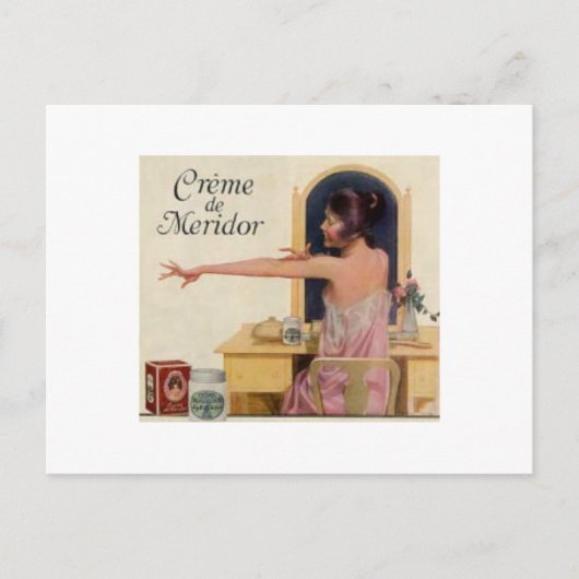 Vintage Beauty-Werbekarten Postkarte (Vorderseite)