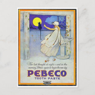 Vintage Beauty-Werbekarten Postkarte