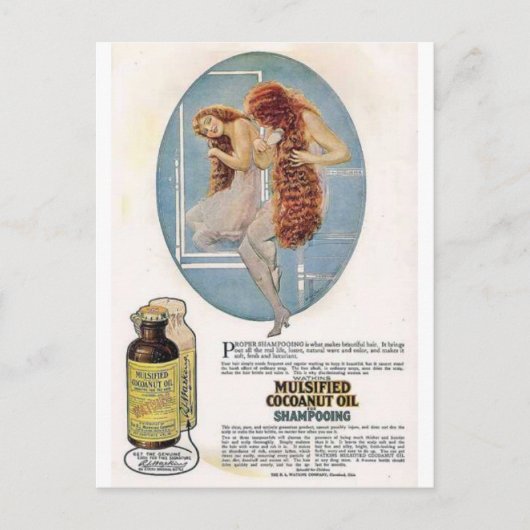 Vintage Beauty-Werbekarten Postkarte (Vorderseite)