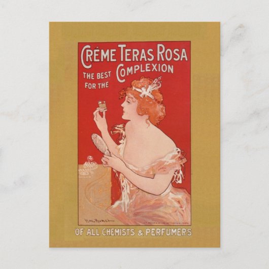 Vintage Beauty-Werbung Postkarte (Vorderseite)