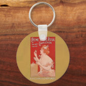 Vintage Beauty-Werbung Schlüsselanhänger (Vorderseite)