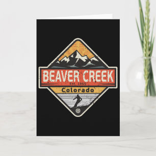 Vintage Beaver Creek Colorado Schneebedeckter Berg Karte