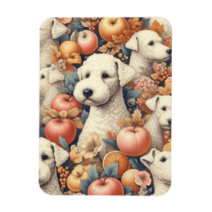 Vintage Bedlington Terrier Nahtlos Magnet