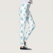 Vintage Bee Botanical Blau (1) Leggings (Rechts)