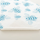 Vintage Bee Botanical Blau (1) Sherpadecke (3/4)