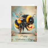 Vintage Bee Love Messenger Karte (Vorderseite)