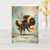 Vintage Bee Love Messenger Karte (Gelbe Blume)