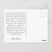 Vintage Bee Love Messenger Postkarte (Rückseite)