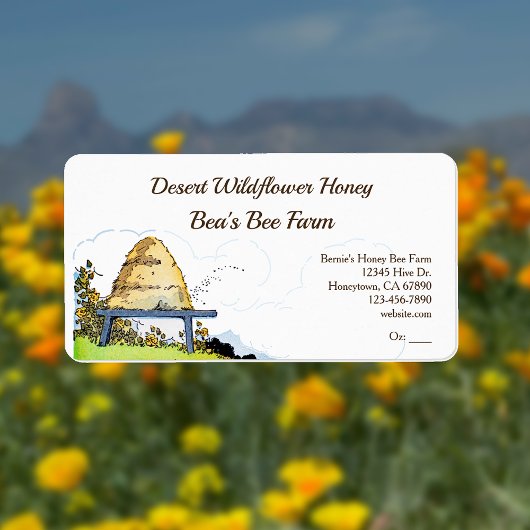 Vintage Beehive Custom Honey Bees Labels Adressaufkleber