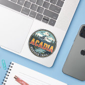 Vintage beehive trail Acadia National park gifts Aufkleber (Laptop mit iPhone)