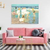 Vintage beeindruckende Strandlandschaft Leinwanddruck (Insitu (Wohnzimmer))