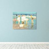 Vintage beeindruckende Strandlandschaft Leinwanddruck (Insitu (Holzboden))