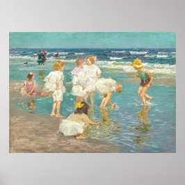 Vintage beeindruckende Strandlandschaft Poster