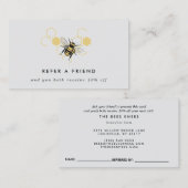 Vintage Beekeeping & Honeybee Farm Business Empfehlungskarte (Vorne/Hinten)