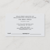 Vintage Beekeeping & Honeybee Farm Business Empfehlungskarte (Rückseite)