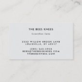 Vintage Beekeeping & Honeybee Farm Business Visitenkarte (Rückseite)