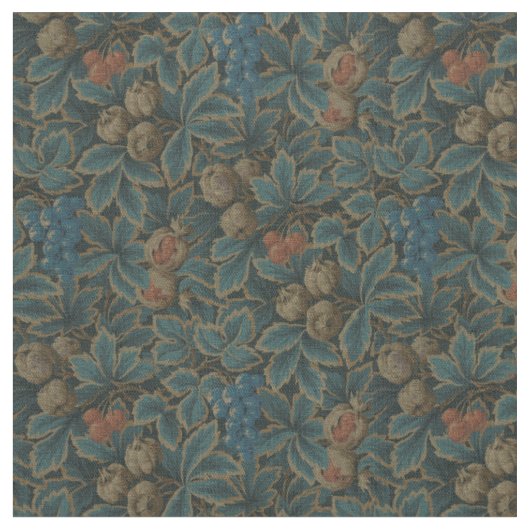 Vintage-Beerenmuster Stoff (Nahaufnahme)