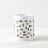 Vintage Beetle Insect Pattern Entomology Nature Kaffeetasse (Mittel)