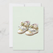 Vintage Beförderung Elfenbeinminze Gold Rose Gingh Einladung (Rückseite)