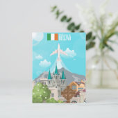 Vintage Begrüßung durch Irland - irisch dublin Postkarte (Stehend Vorderseite)