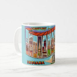 Vintage Begrüßung Indianapolis Kaffeetasse