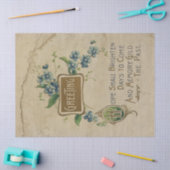 Vintage Begrüßung mit Blumen Deko Seidenpapier (Basteln)