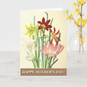 Vintage Begrüßungskarte für die Mutter Karte (Gelbe Blume)