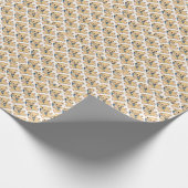 Vintage Begrüßungswaage Unisex Junge oder Mädchen Geschenkpapier (Ecke)