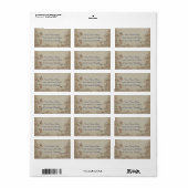 Vintage Beige Adressaufkleber (Vorne)