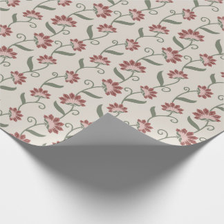 Vintage Beige Floral Seamless Pattern Gift Wrap Geschenkpapier