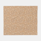 Vintage Beige geprägtes Kunstleder Fleecedecke (Vorderseite (Horizontal))