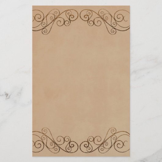 Vintage Beige Hochzeit Briefpapier (Vorderseite)